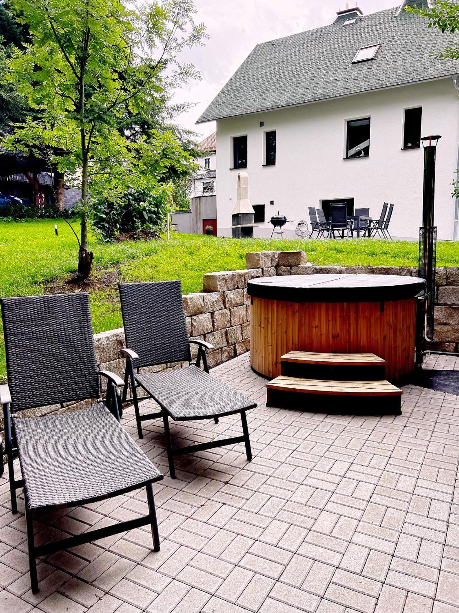 Wellness Am Morgengau Mit Whirlpool Und Sauna Rotterode Kültér fotó